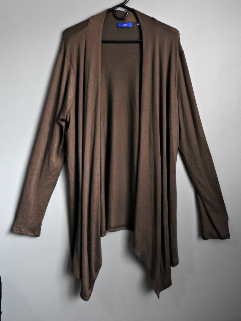 Apt.9 Green Knit Fly Away Cardigan Sweater, Extra Large